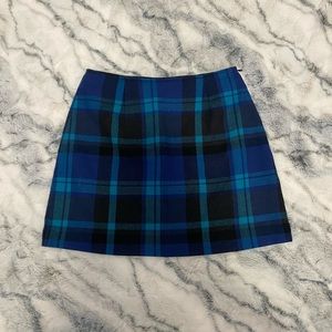 Vintage The Limited Blue Plaid Skirt